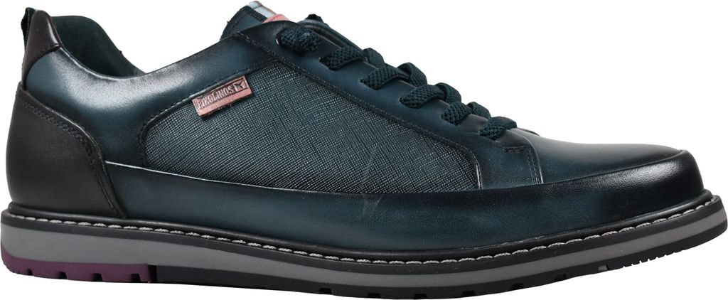 Pikolinos Herren Schnürschuh Leder Slipper mit Gummizug Berna M8J-6303C1, Größe:44 EU, Farbe:Blau