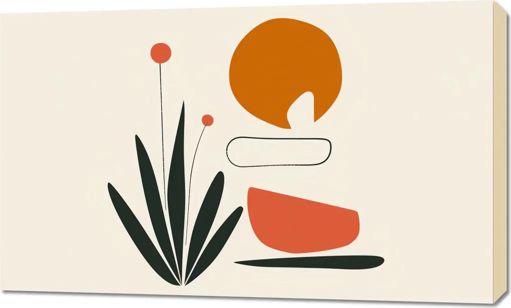 Tableau Zen Abstrait 100 x 60 cm - Décoration Murale Format Paysage