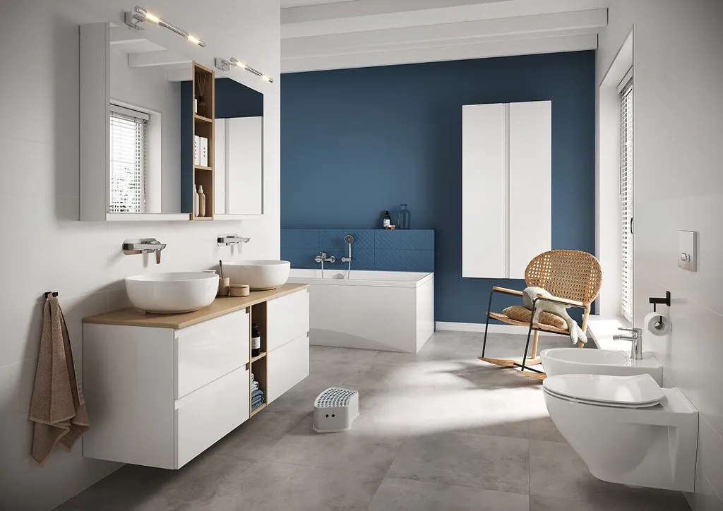 Meuble Moduo 80 Blanc Dsm Design Set 975 avec vasque intégrée 80cm