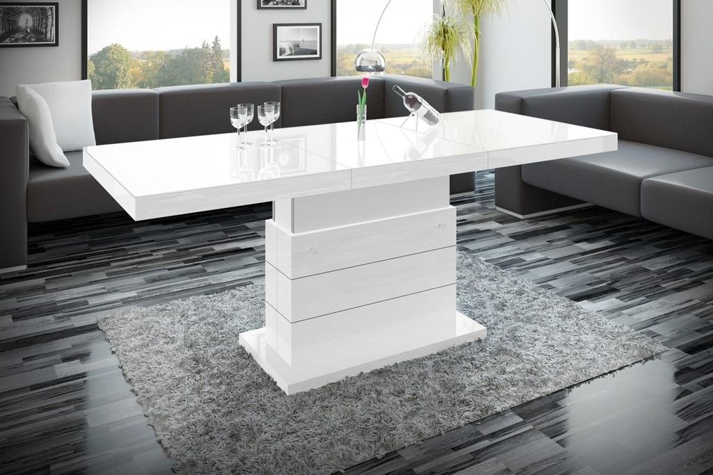 Design Couchtisch Tisch H-333 höhenverstellbar ausziehbar Esstisch