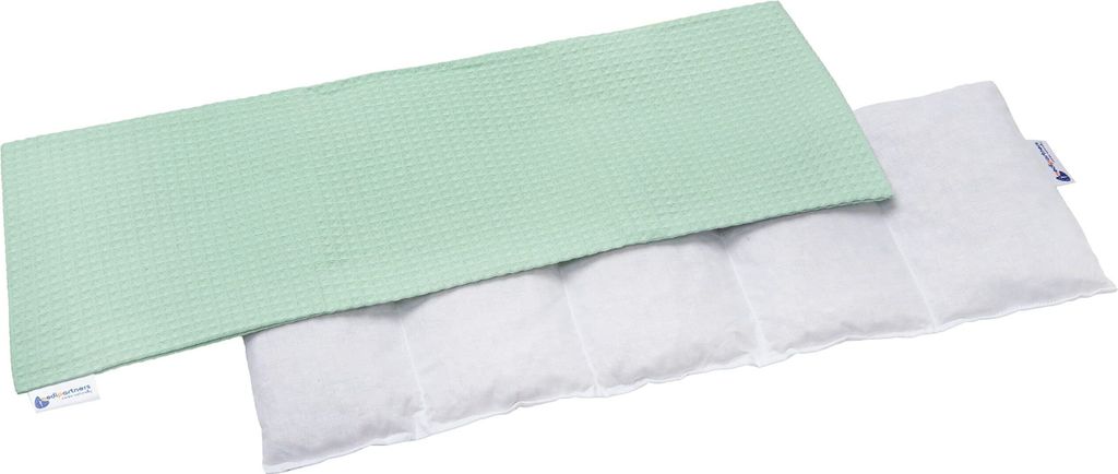 Medi Partners Kirschkernkissen 60x20cm 800g 100% Baumwolle Waffle 5 kammern Körnerkissen groß Öko Natur Wärmekissen Kältetherapie abnehmbarer ...