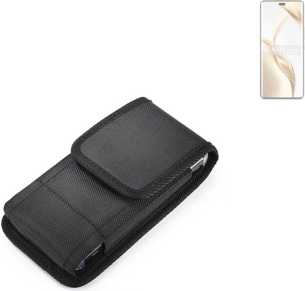 Holster Gürteltasche kompatibel mit Honor 200 Pro Holster Gürtel Tasche wasserabweisend Handy Hülle Schutz Hülle Outdoor schwarz K-S-Trade