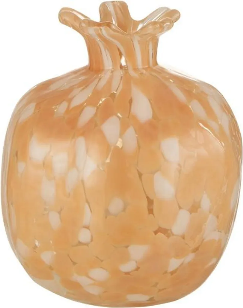 Vase en Verre Beige Melissa J-Line - Objet Déco Design pour Salon Chic