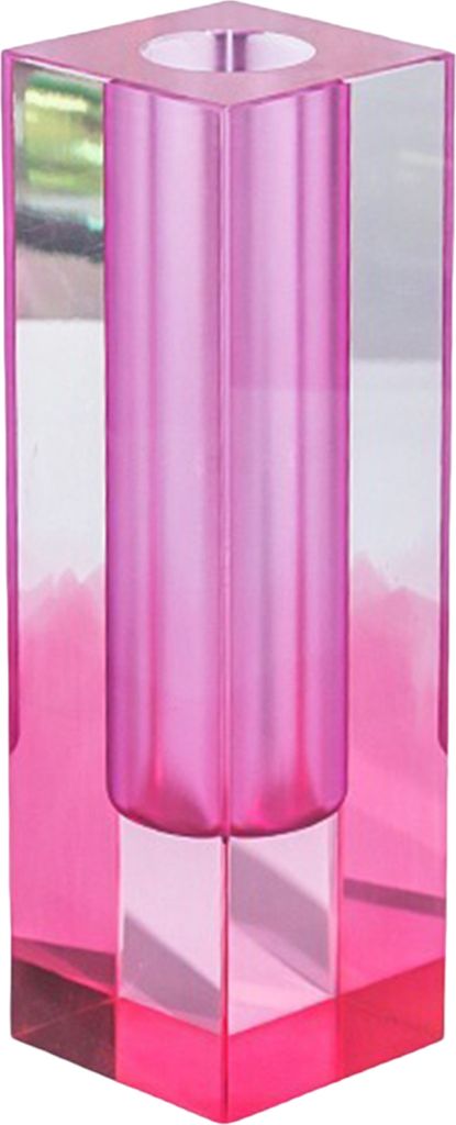 Quaderförmige Vase, leicht, im europäischen Stil, Kunstkristall, matt/glatt, Behälter, Ornament, romantisches Blumenarrangement, Acryl-Säulenv...