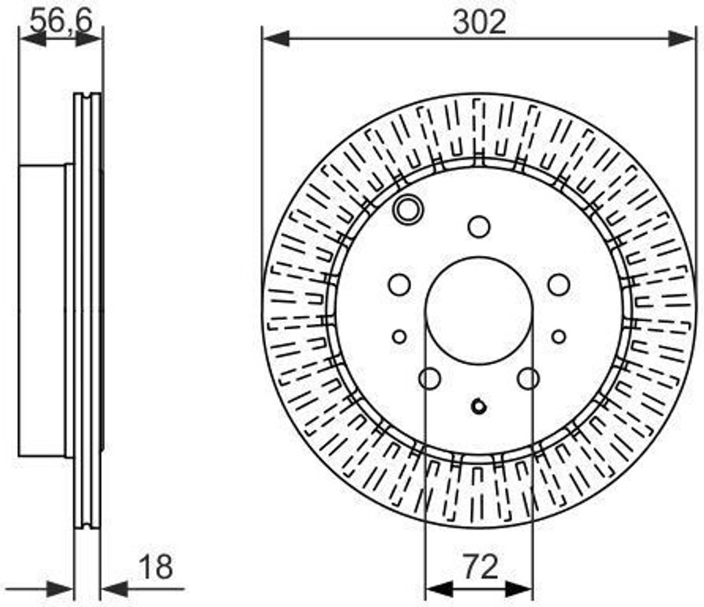 BOSCH 0 986 479 757 - OE L206 26 251 Bremsscheibe für CX-7 (ER)