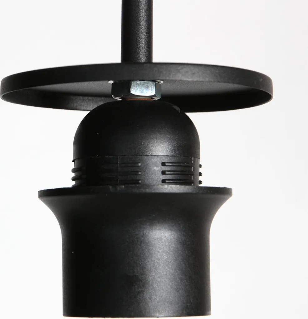 Suspension E27 HaloSwap Mexlite en Métal Noir au Design Minimaliste