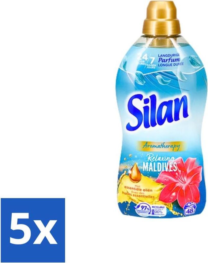 Silan Aromatherapie – Weichspüler – Entspannende Malediven – Ätherische Öle und langanhaltender Duft – 48 Wäschen – 1,056 l - Vorteil...