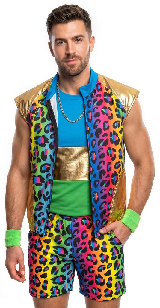 Neon Leo-Look für Männer Größe: L