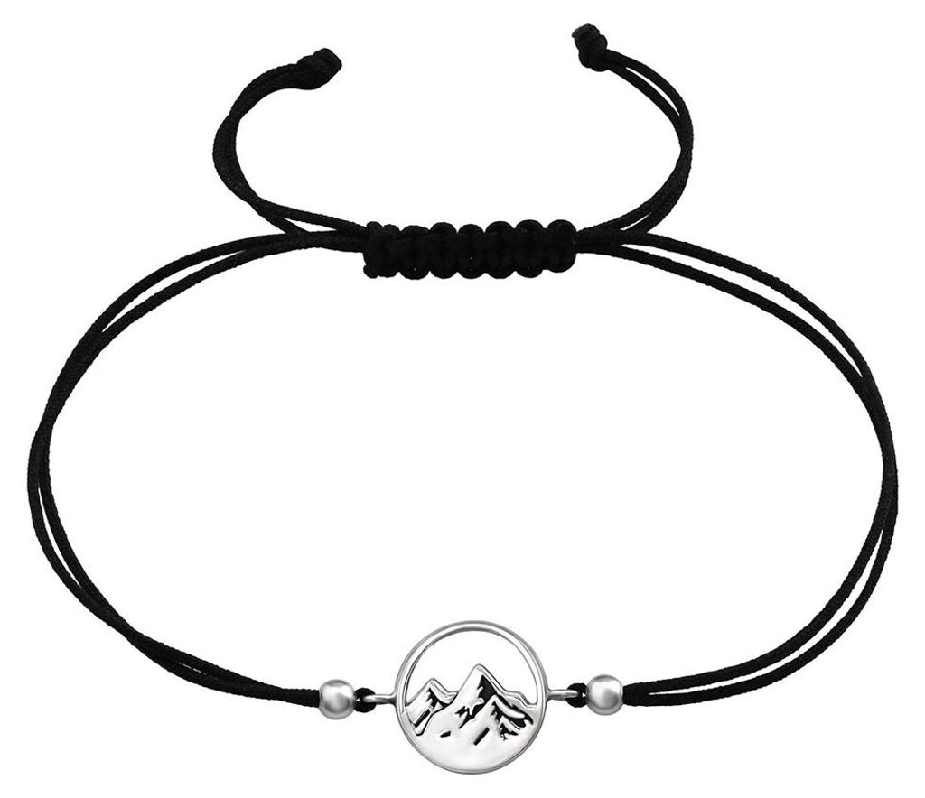 Berg Armband Stoff und 925 Silber Produktbild 