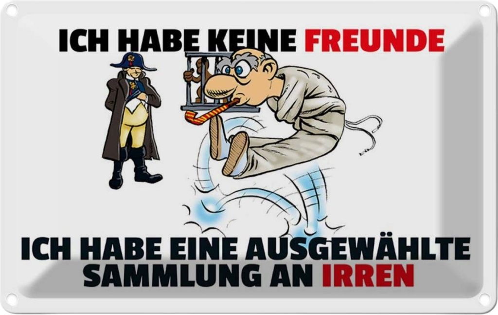 vianmo Blechschild 20x30 cm keine Freunde Sammlung an Irren Spruch Zitat