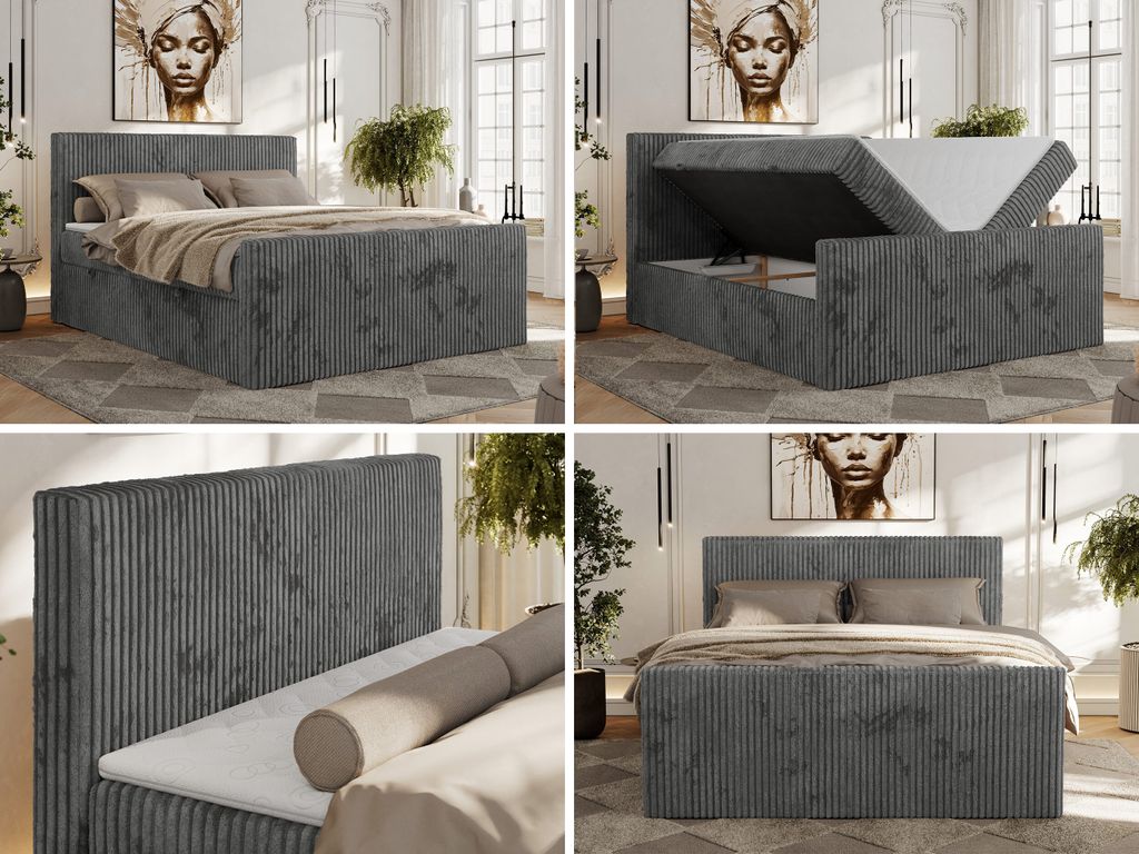 MKS MEBLE Boxspringbett Cord 160x200, Polsterbett Bett Produktbild 6