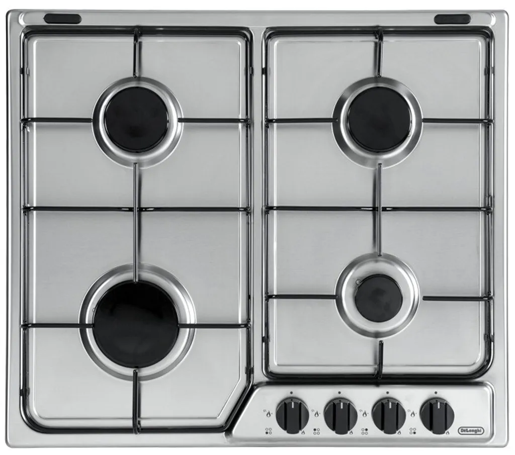 Table de cuisson gaz 4 feux DeLonghi YAF46 ASV avec sécurité thermocouple