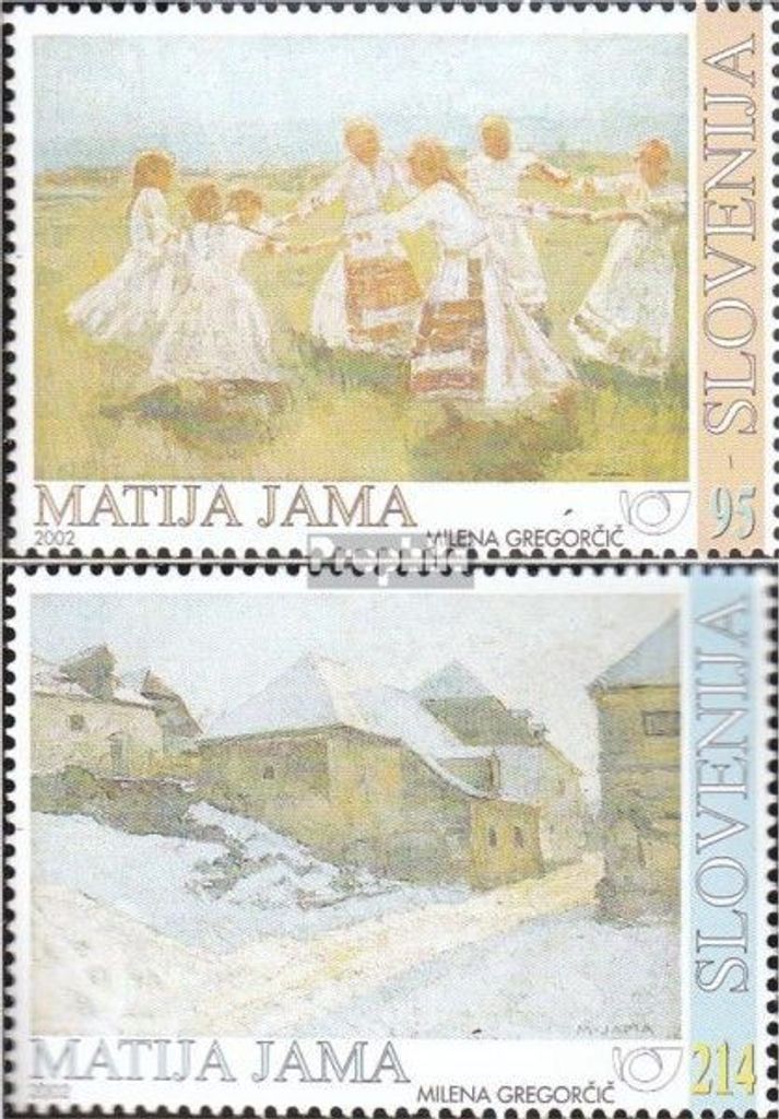 Briefmarken Slowenien 2002 Mi 409-410 (kompl.Ausg.) postfrisch 130. Geburtstag Matija Jama