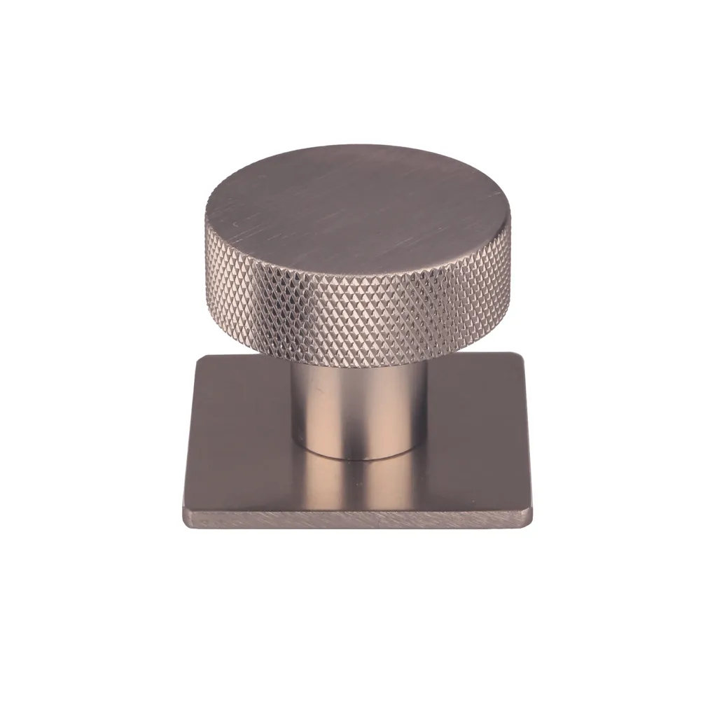 Natural Goods Berlin maniglie per mobili rotonde ACHSE, pomelli per mobili con ⌀35mm, pomelli per armadi adatti a spessori di ante di 15-22mm, maniglie per armadi da cucina, cassettiere, credenze ecc., aspetto acciaio inox, 5 pezzi - 3