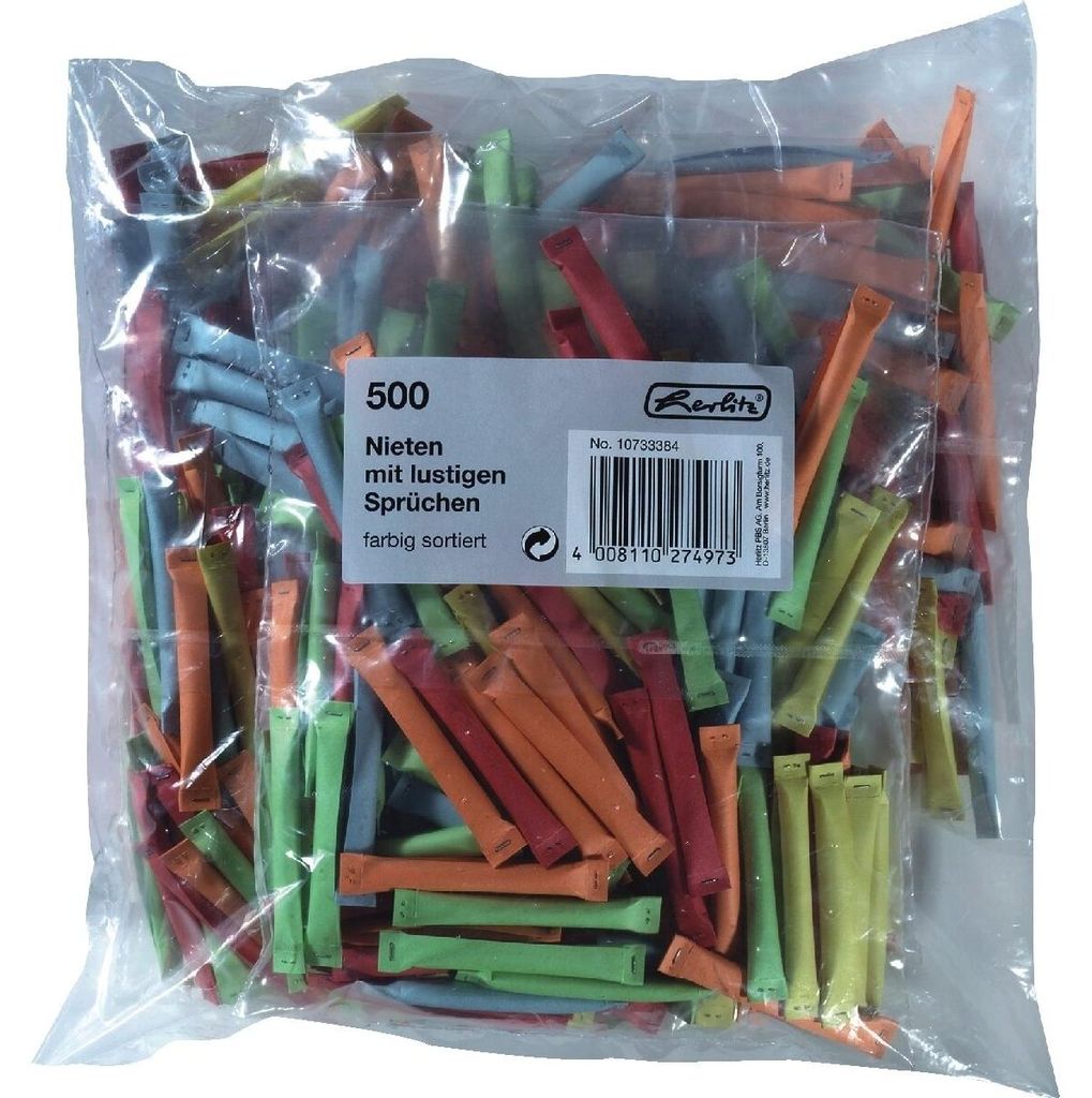 Herlitz blanks 500 pieces stapled assorted colours Produktbild 