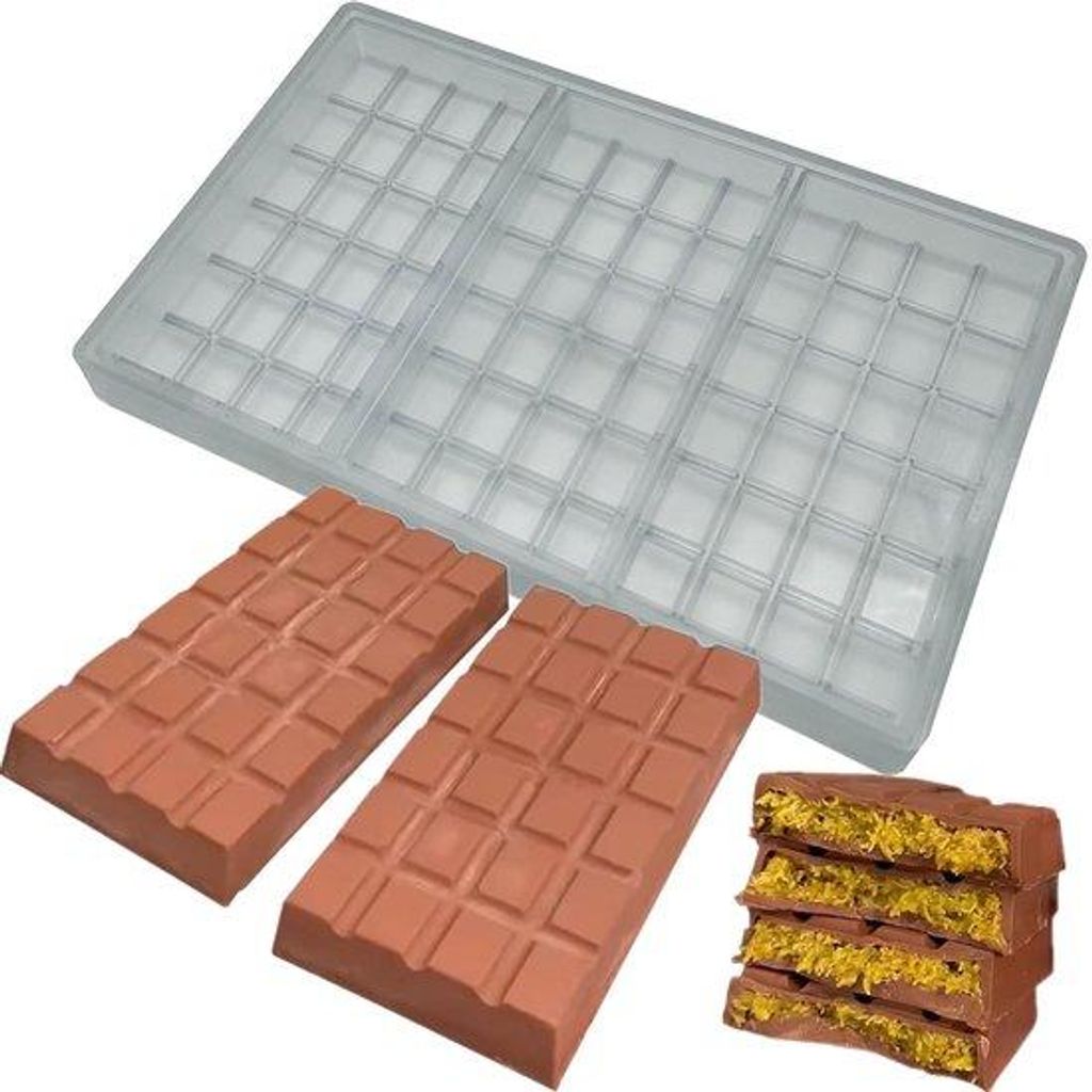 Professionelle Schokoladenform aus Polycarbonat - 27,5 x 17,5 x 2,4 cm