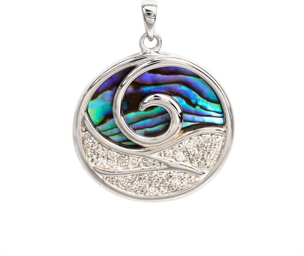 V Anhänger 925/- Sterling Silber 3,5cm weiß Zirkonia weiß 279240029