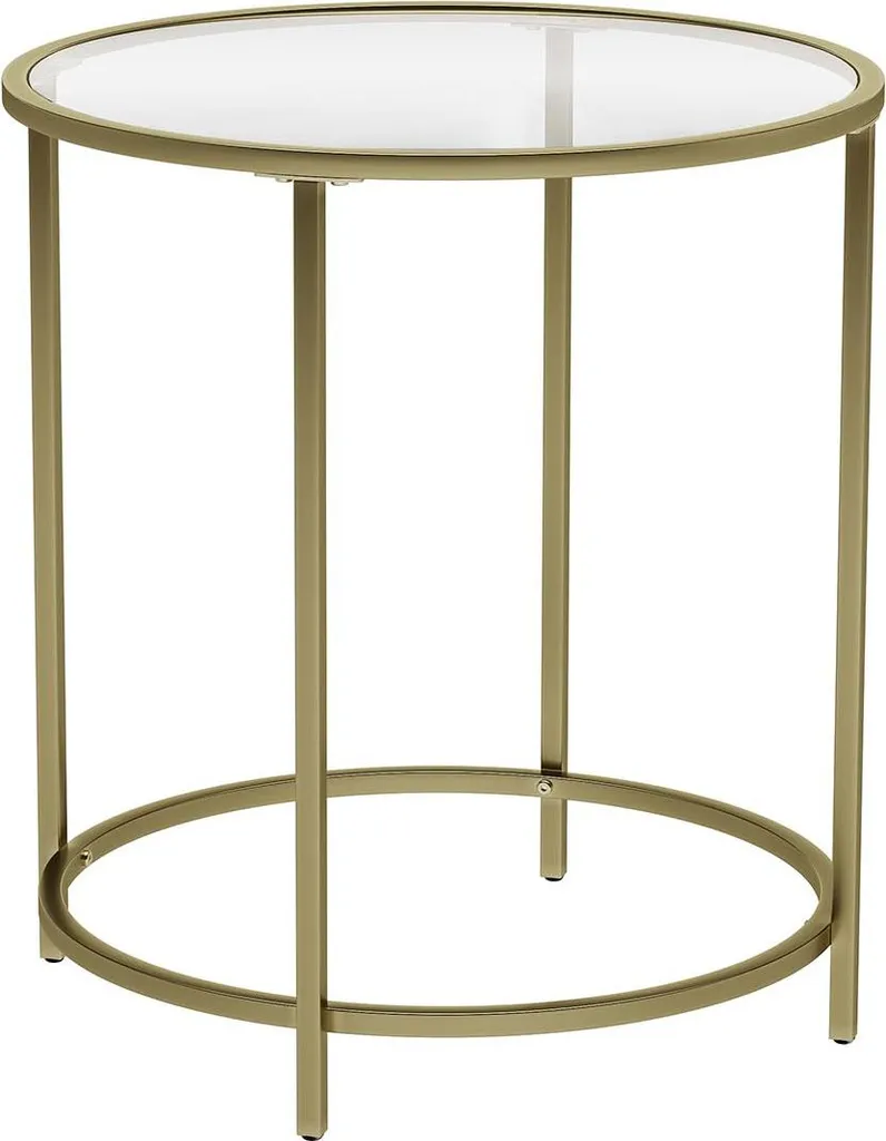 Table d'appoint ronde plateau verre - Gain de place pour petit intérieur