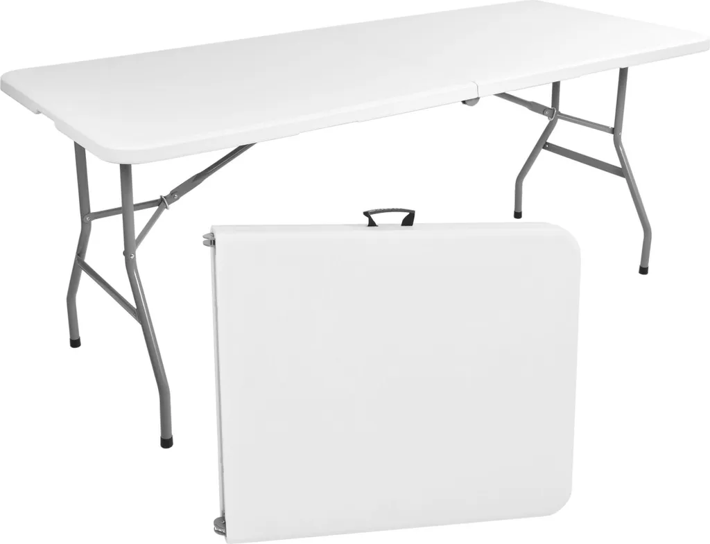 Table d'appoint pliante 180 cm FETA WHITE pour buffet et collectivité