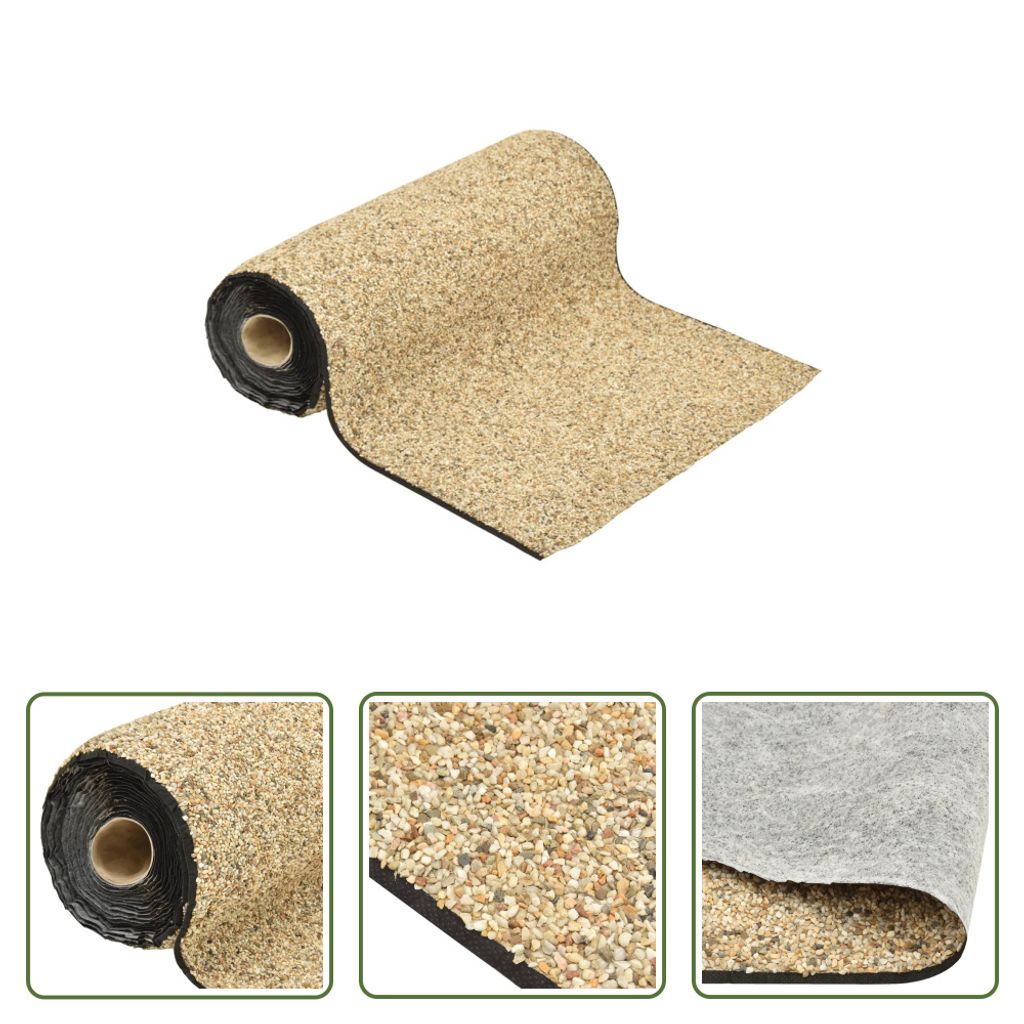 The Living Store Steinfolie Natur-Sand 1250x40 cm