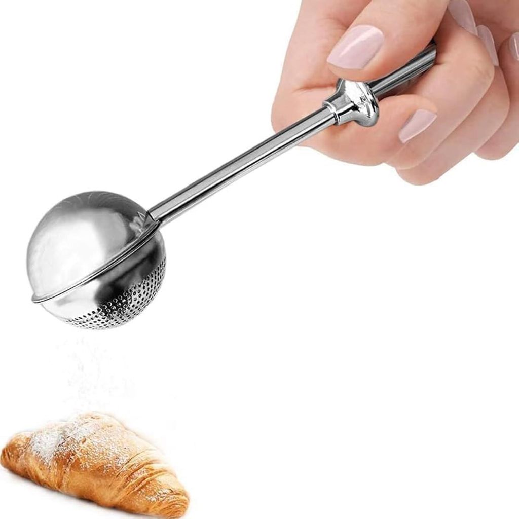 Mehlpulver-Filterlöffel 1 Stück, Edelstahl 304 Silber, Für Zucker Mehl Gewürze