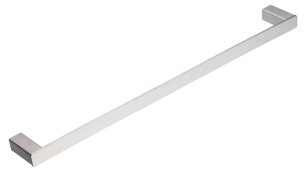 Porte-serviette mural pour petit espace, acier nickel 40 cm robuste