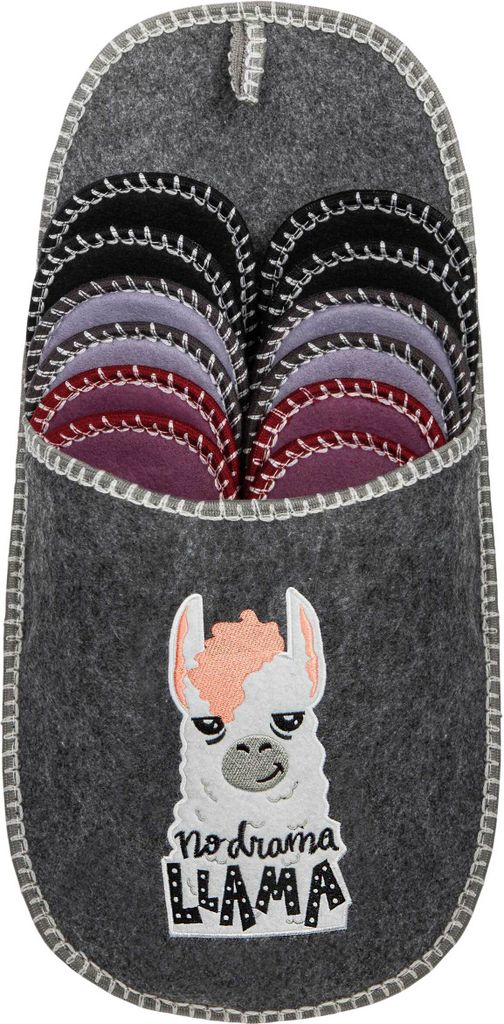 ONVAYA® ABS Gästepantoffel | no drama LLAMA | 6er Set | Produktbild 