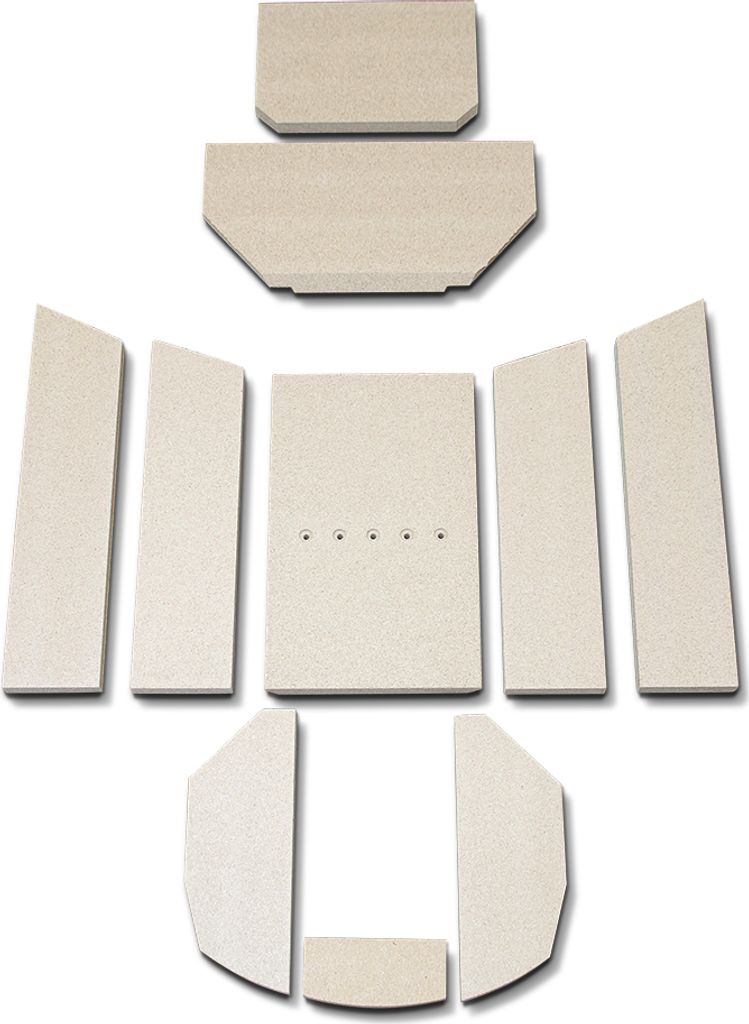 Feuerraumauskleidung B passend für Oranier Polar 6 Kaminofen Ersatzteil Brennraum