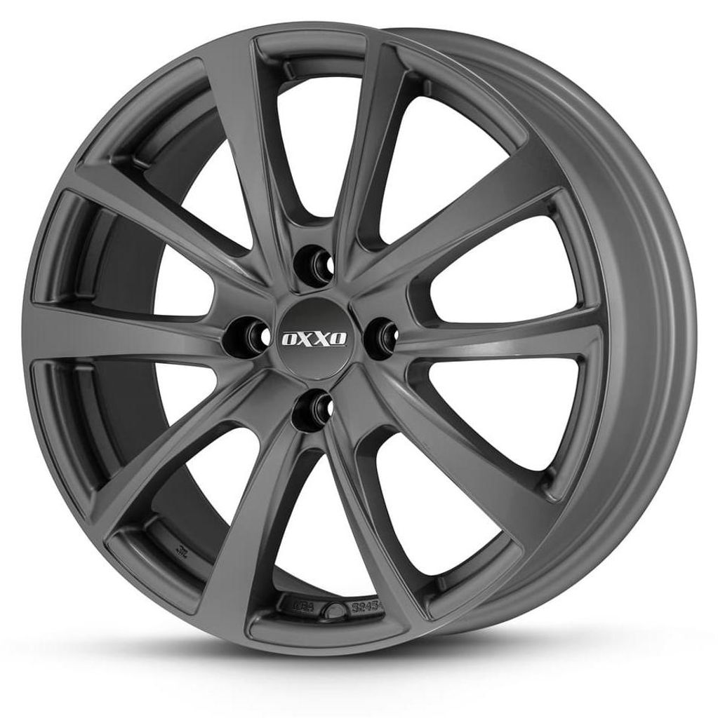 16 Zoll Alufelge OXXO Vidorra Dark 16"x6.50" 4x108 PCD ET20 65.1mm Felge Dark GunMetal