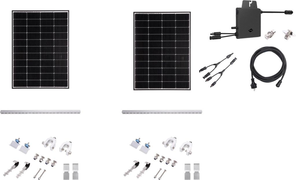 Yardforce Balkonkraftwerk LX SP170D als durchdachtes Komplett-Set mit WLAN-Modul schwarz One Size