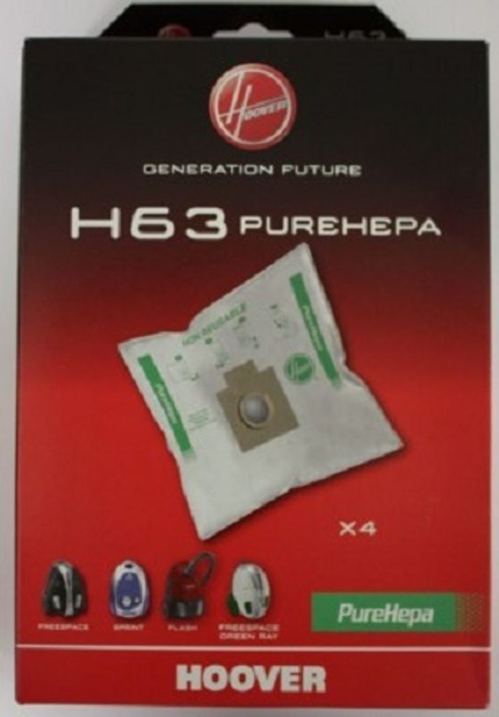Hoover H63, Staubbeutel, Zylinder-Vakuum, Weiß, Mikrofaser, Produktbild 