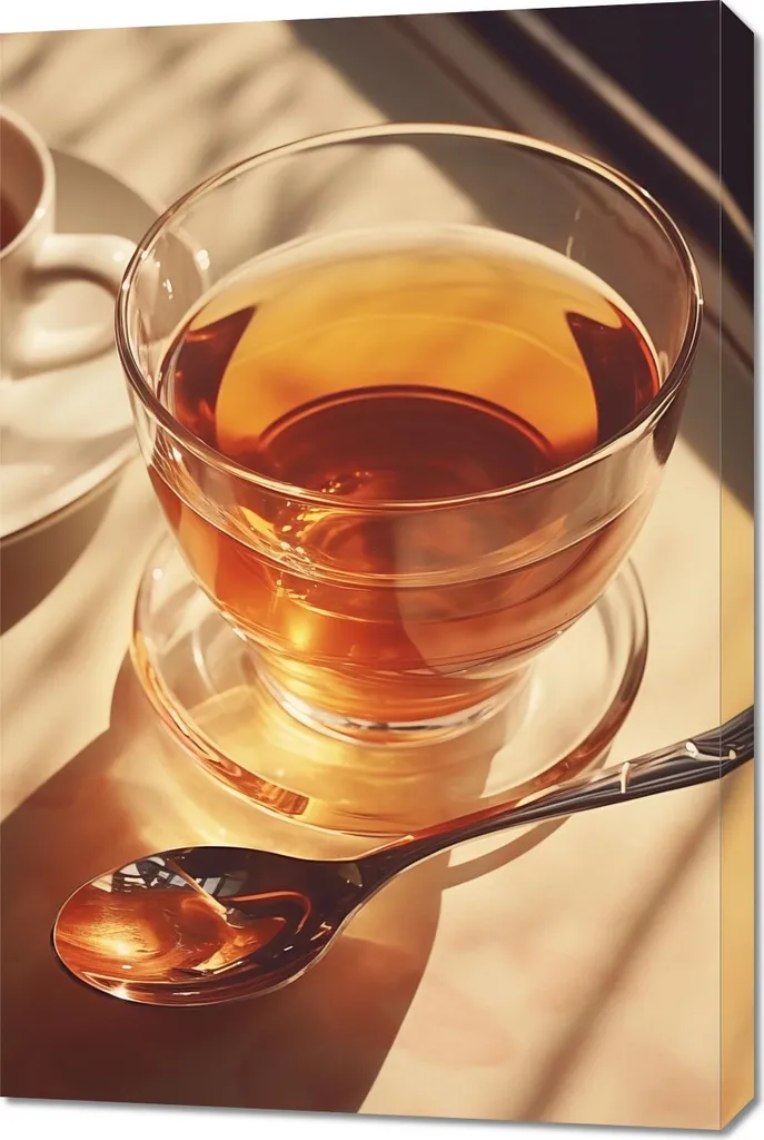 Quadro 60x90 cm L'ora d'oro del tè
