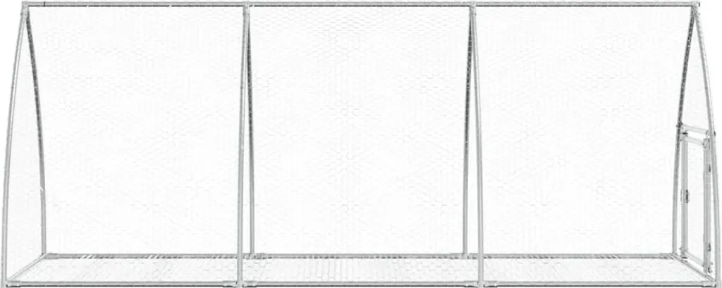 vidaXL Conigliera Silver 300x105x120 cm - Recinto Robusto Acciaio Zincato - 6