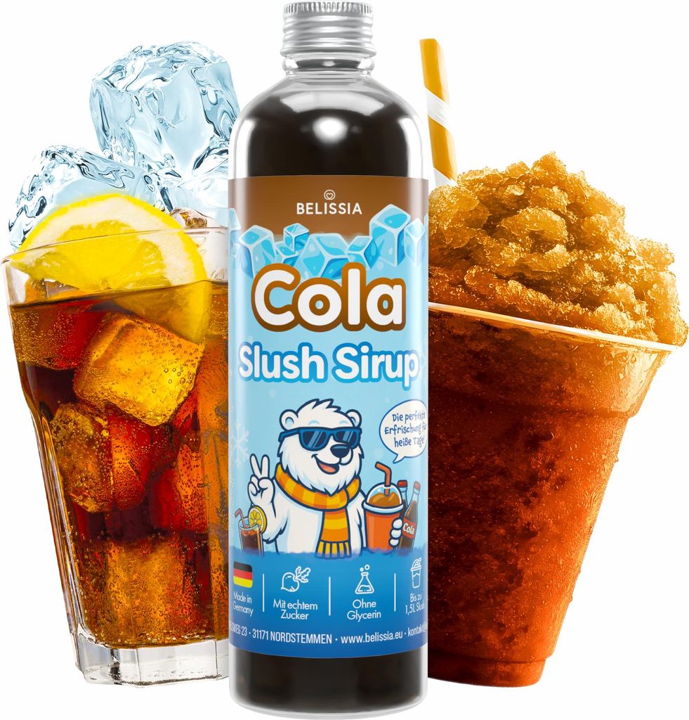 Belissia Slush Eis Sirup 250ml Konzentrat - Cola - sehr Produktbild 