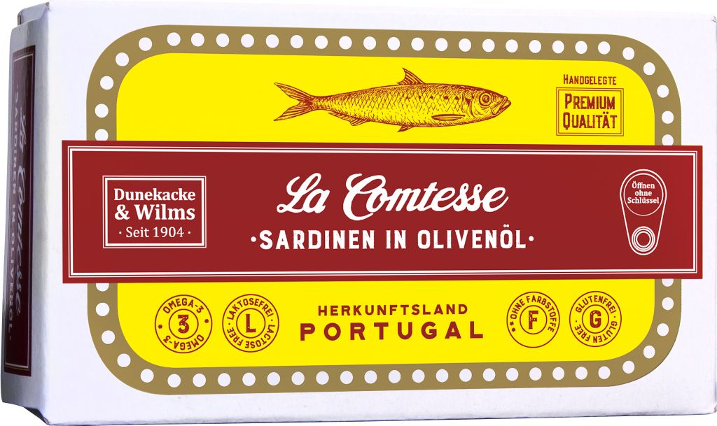 Sarde in olio d'oliva con pelle e lische (semplici), 125 g Immagine del prodotto 