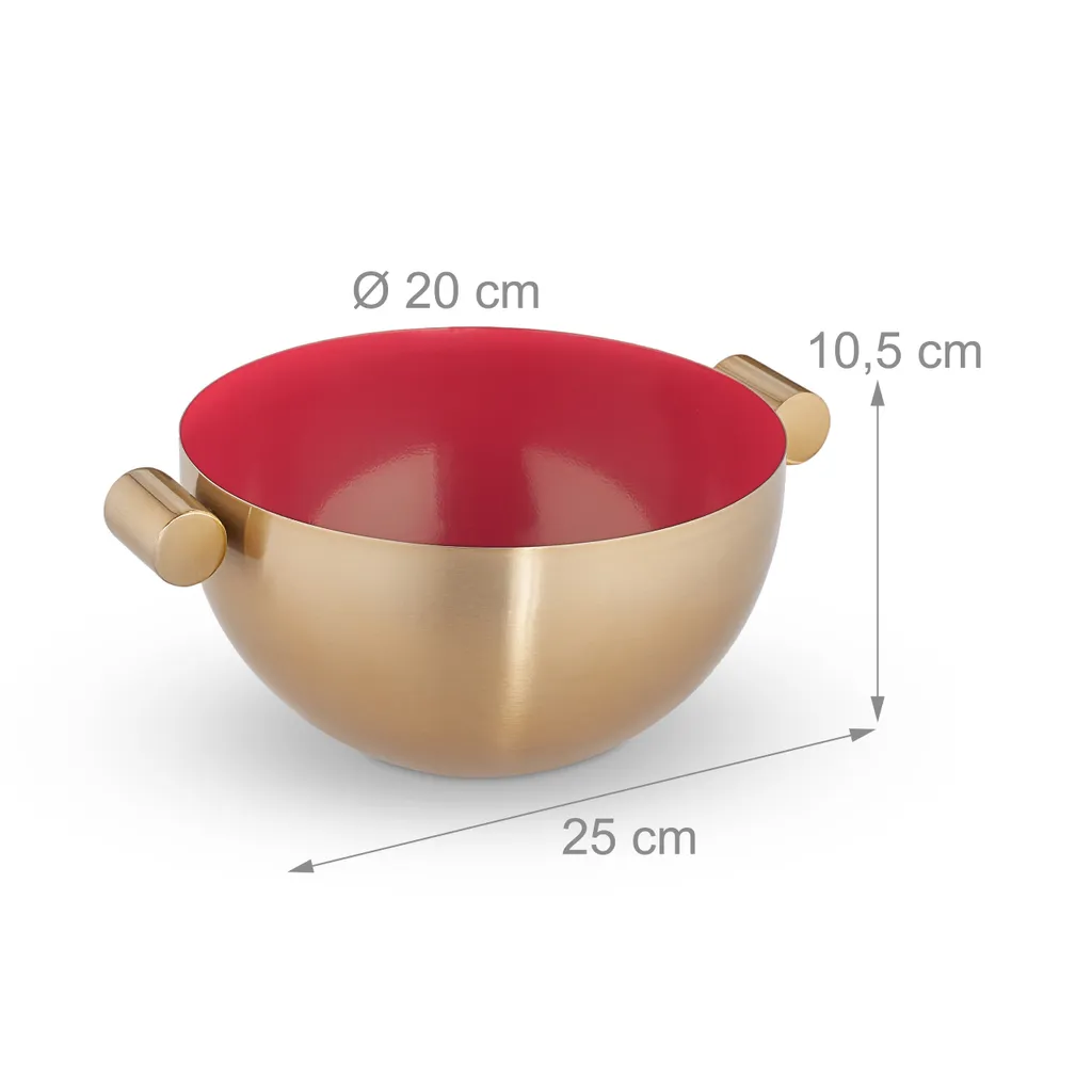 Relaxdays Set 4 Ciotole Cucina Con Coperchio, Modello BOWLY Insalatiere Acciaio Antiscivolo 14 5x25 5 Cm Argento Inossidabile 3 Pezzi 84660977