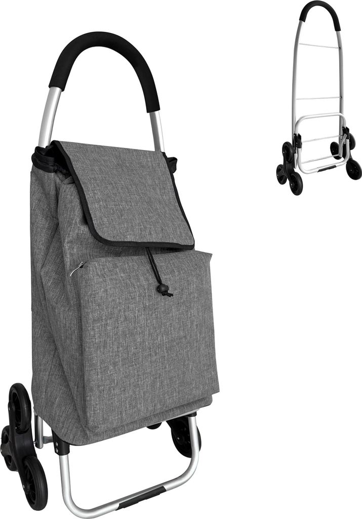 Relaxdays Einkaufstrolley Treppensteiger, Kühlfach, Produktbild 