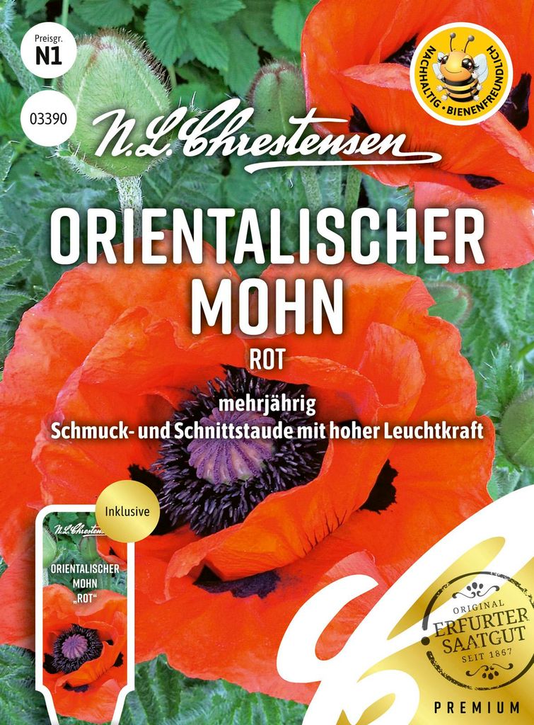 Artikelbild 1 von 'Orientalischer Mohn Rot' aus der Kategorie Mohnsamen
