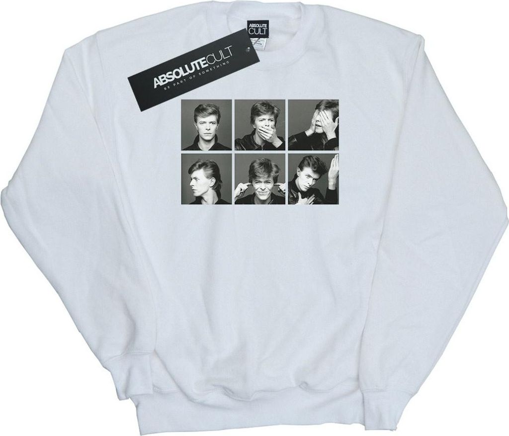 David Bowie - Sweatshirt für Herren BI19085 (XL) (Weiß)