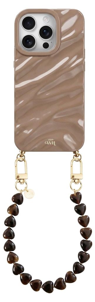 Taupe Glaze Cord Hülle - Sweetheart Brown (Kurze Handykette) - Kompatibel mit iPhone 15 Pro Max