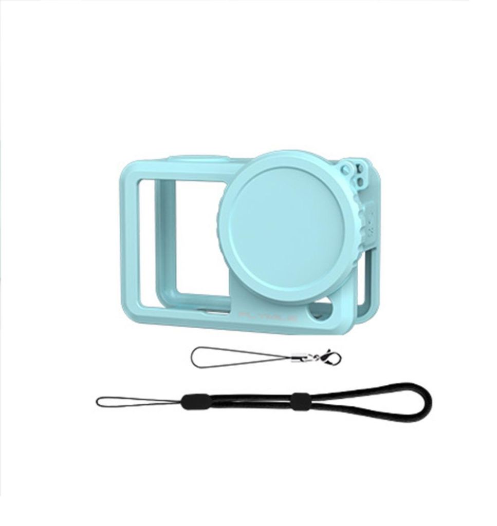 INF Silikon-Hülle für DJI Osmo Action 6, weich waschbar, 7.9 x 5.2 x 3.4cm Blau