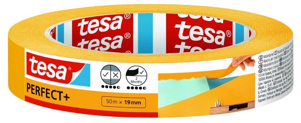 Tesa 56536-00000-01 tesa Malerband Perfect+ 50m x 19mm Immagine del prodotto 