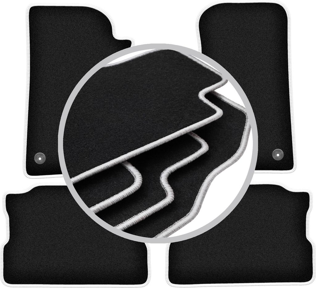 CARLUX-SILVER Autofußmatten für: Jeep Wrangler IV Rubicon Offroad (2017-)