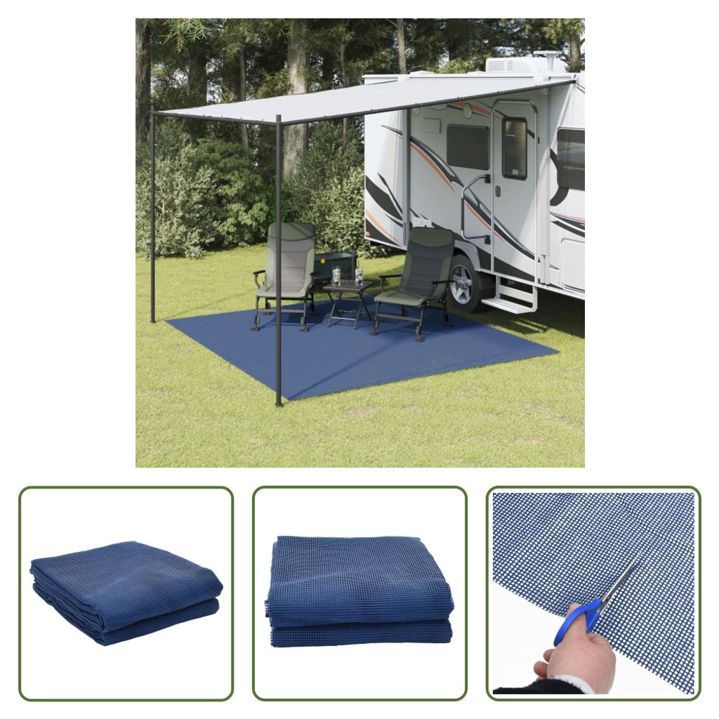 The Living Store Campingteppich Blau 3x3 m Produktbild 