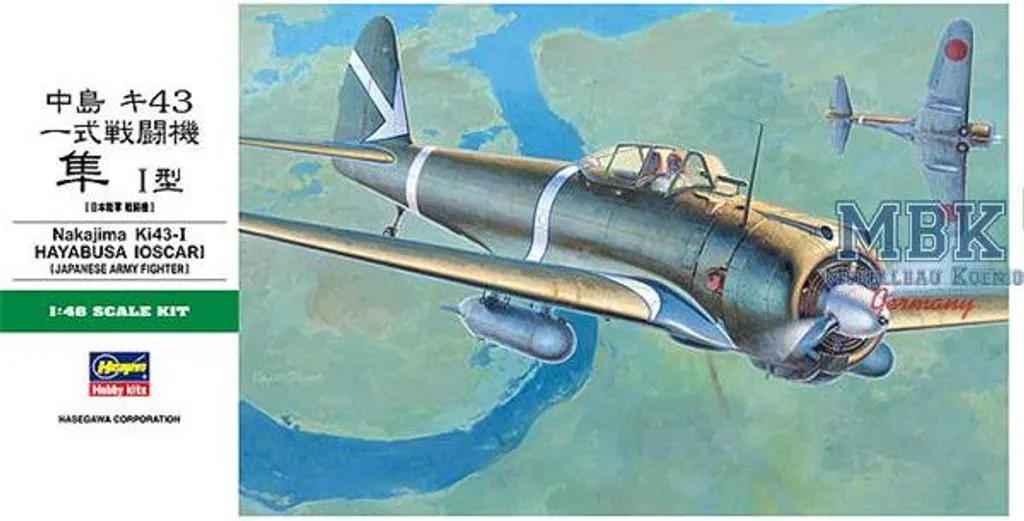 Nakajima Ki-43-I Hayabusa Hasegawa JT80 Maquette précise montage facile