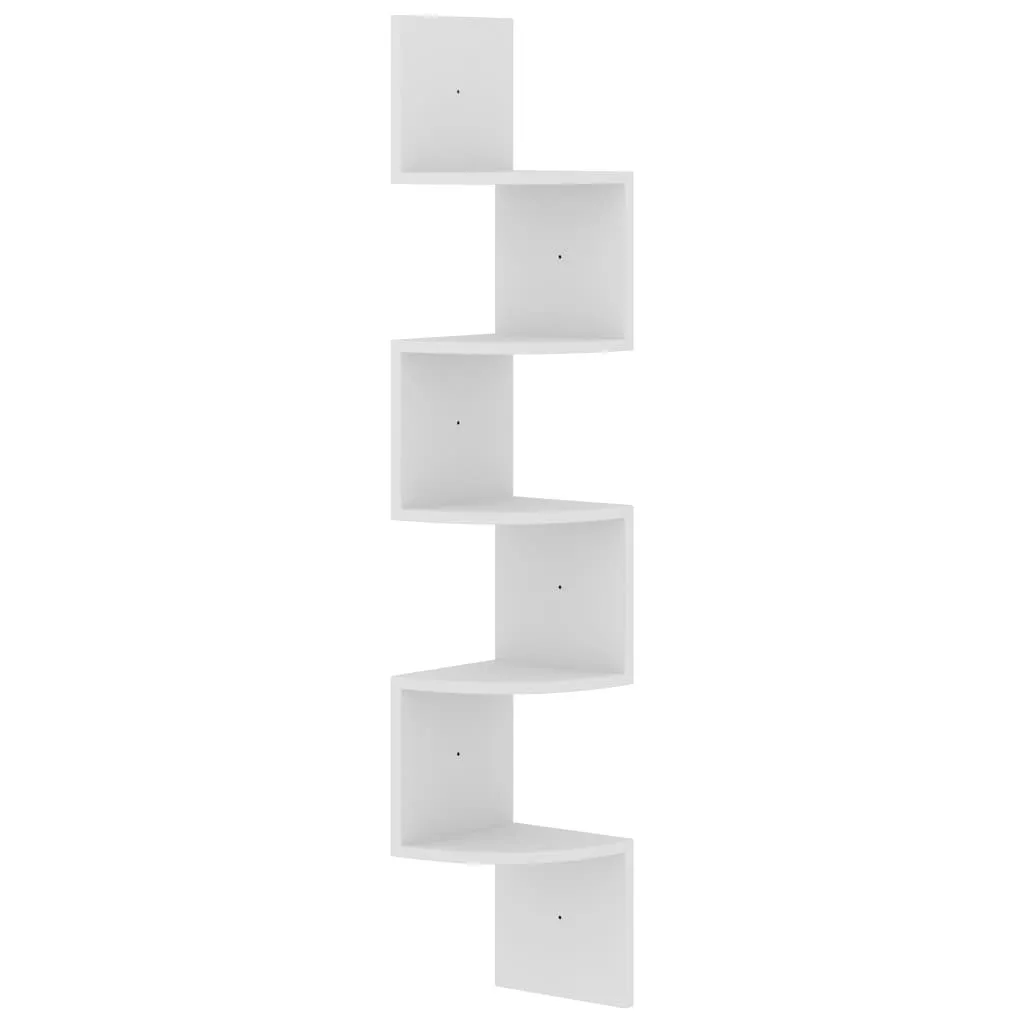 Scaffale Angolare SYFAX Bianco 123 cm | Libreria per Tutta la Famiglia