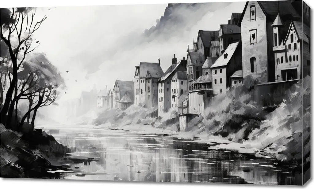 Arredamento Pareti: Quadro Riflesso Nebbioso 100x60 cm Stampa Fine Art