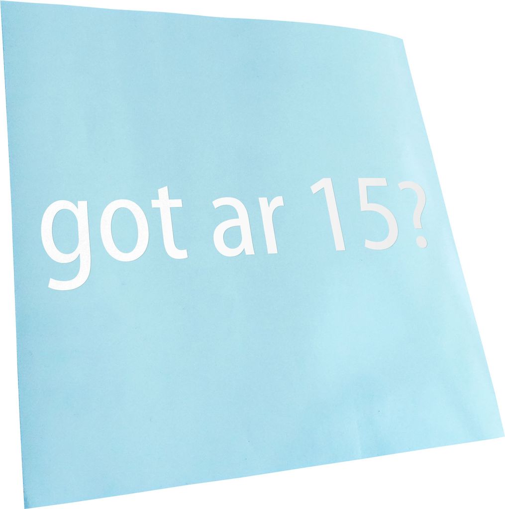 Kiwistar - Autoaufkleber - weiß - 30 x 8 cm - got AR 15? - Heckscheibenaufkleber - Aufkleber für Auto Kfz Fahrrad, LKW, Truck Mofa