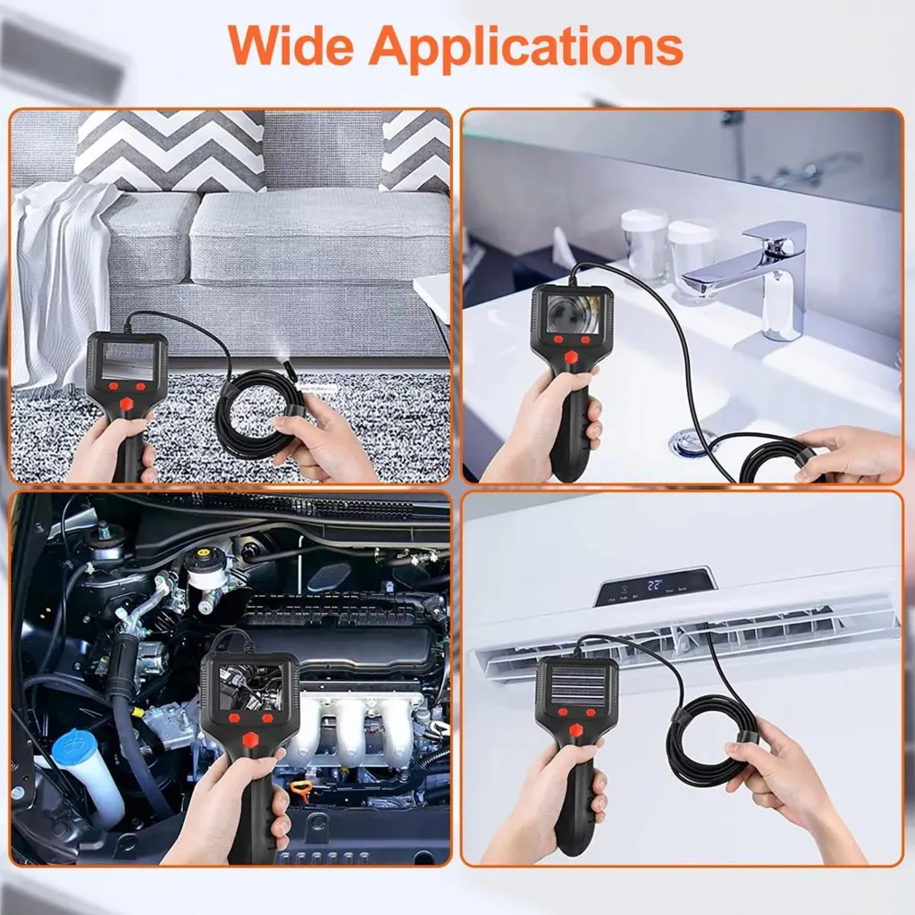 Endoscope rigide pour canalisation avec moniteur couleur compact de 2m