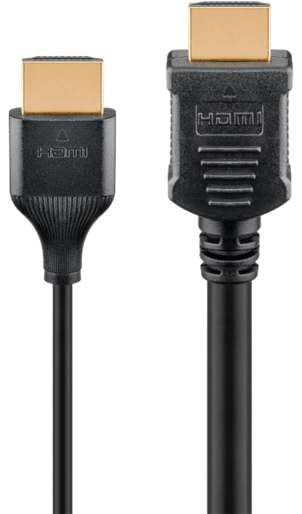 goobay Slim High-Speed-HDMI-Kabel mit Ethernet, 8K @ 60Hz, (0,5 Meter)